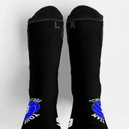Calcetines Personalizado de voleibol azul nombre de equipo y 