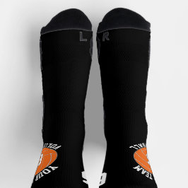 Calcetines Personalizado de voleibol naranja Nombre de equipo
