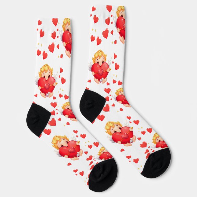 Calcetines Personalizado divertido jugando ángeles por amarte (Derecha)