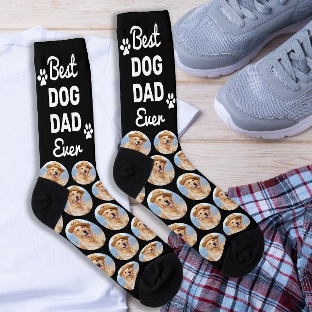 Calcetines Personalizado DOG DAD Mascota de patrón personaliz (Subido por el creador)