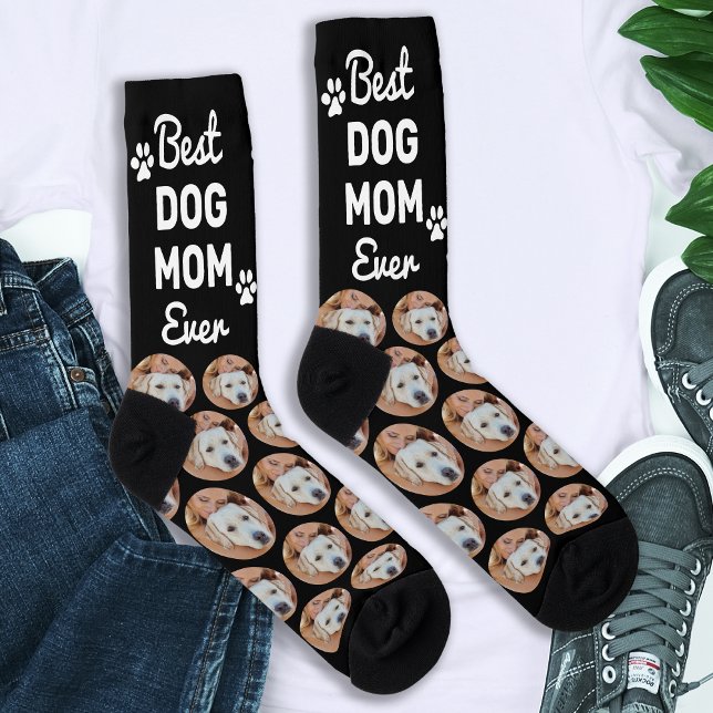 Calcetines Personalizado DOG MOM Mascota de patrones personal (Subido por el creador)