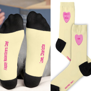 Calcetines Personalizado dulce corazón dulce San Valentín Día