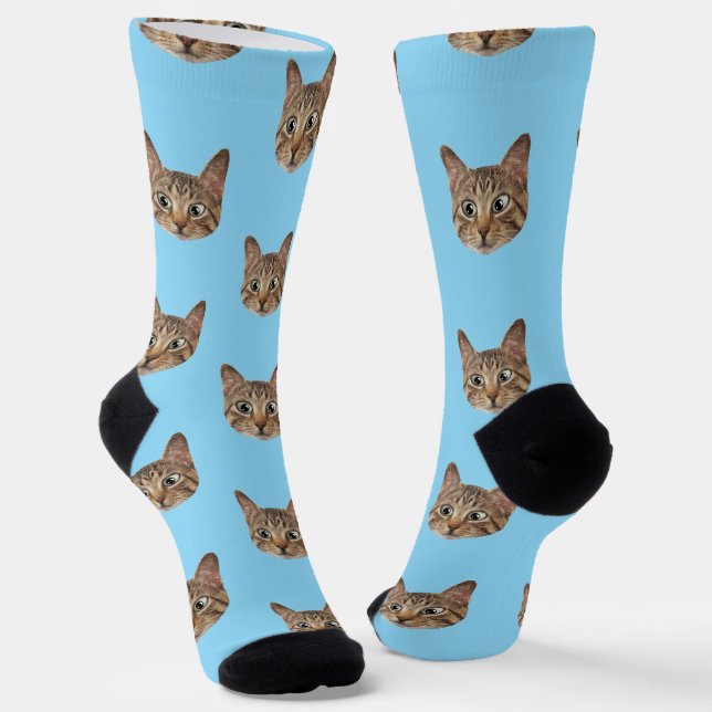 Calcetines Personalizado Face Socks Personalized Cat Aovers S (Angular)