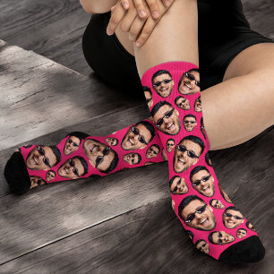 Calcetines Personalizado Graciosa Foto De Cara En Todo El Cal