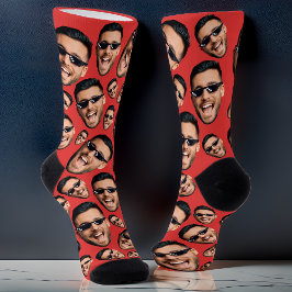 Calcetines Personalizado Graciosa Foto De Cara En Todo El Tir