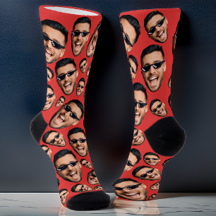 Calcetines Personalizado Graciosa Foto De Cara En Todo El Tir