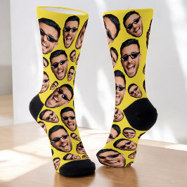 Calcetines Personalizado Gracioso Face Photo Print Socks Amar