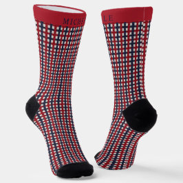 Calcetines Personalizado La Bandera Estadounidense Rojo Azul 