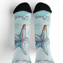 Personalizado lindo starfish Watercolor azul sky s
