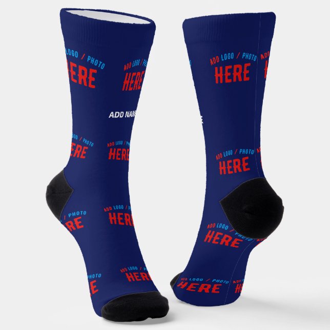 CALCETINES PERSONALIZADO MODERNO ELEGANTE NAVY AZUL VERIFICAD (Angular)