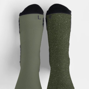 Calcetines Personalizado Moss Green Crew Socks - Diseño mascu