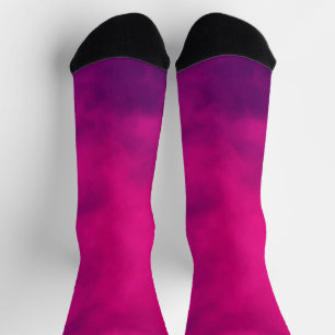 Calcetines Personalizado Neon gradiente de humo rosa calcetin