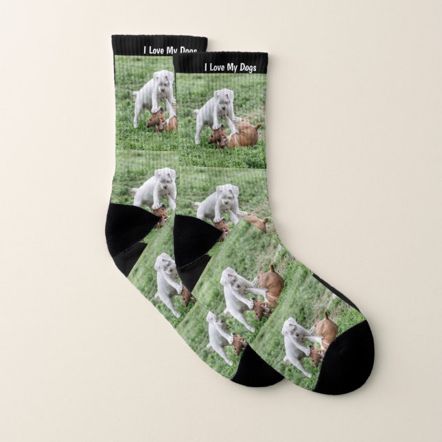 Calcetines Personalizado zarpa con fotos de perros - Perro fo (Par)