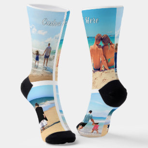 Calcetines personalizados con collage de fotos y t