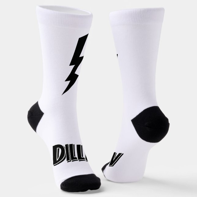 Calcetines personalizados con diseño de rayo (Angular)