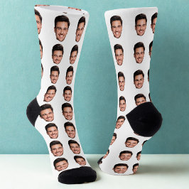 Calcetines personalizados con impresión de rostro 