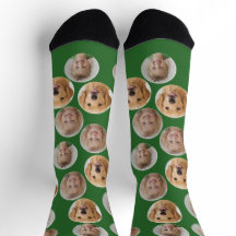 Calcetines Personalizados con Tres Fotos de Cara |