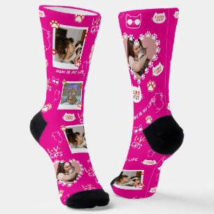 Calcetines personalizados de gato con foto – Masco