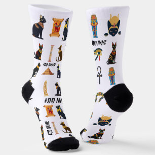Calcetines personalizados de gato egipcio antiguo