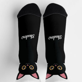 Calcetines personalizados de gato negro - Regalo p