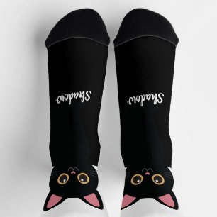 Calcetines personalizados de gato negro - Regalo p