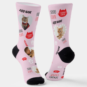Calcetines personalizados de gato para amantes de