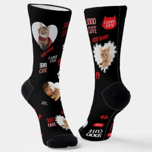 Calcetines personalizados de gato para amantes de