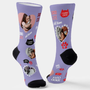 Calcetines personalizados de gato para amantes de