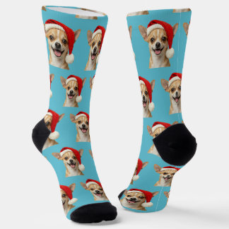 Calcetines personalizados de Navidad de Chihuahua
