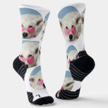 Calcetines personalizados de patrón de perro de lu