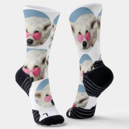Calcetines personalizados de patrón de perro de lu