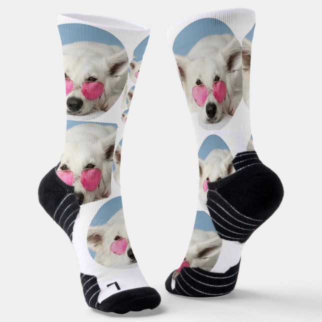 Calcetines personalizados de patrón de perro de lu (Angular)