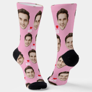 Calcetines personalizados para papá y mamá con ros