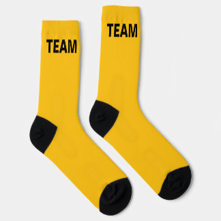 Calcetines Personalizar NOMBRE DE EQUIPO Amarillo