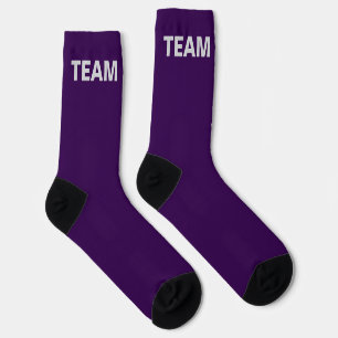 Calcetines Personalizar NOMBRE DE EQUIPO Púrpura