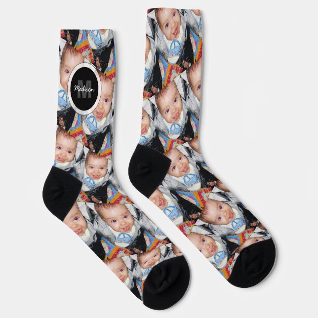 Calcetines Personalizar Su personalizado dos motivos fotográf (Derecha)