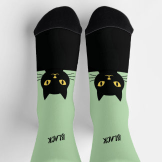 Calcetines Personalized Black Cat Socks - Cat Lovers gift