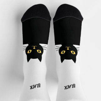 Calcetines Personalized Black Cat Socks - Cat Lovers gift