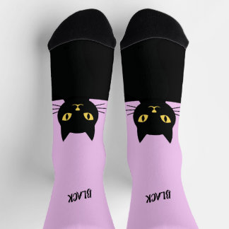 Calcetines Personalized Black Cat Socks - Cat Lovers gift