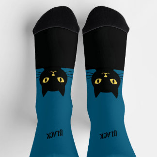 Calcetines Personalized Black Cat Socks - Cat Lovers gift