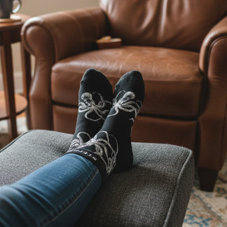 Calcetines Personalized Black Octopus Socks with Name