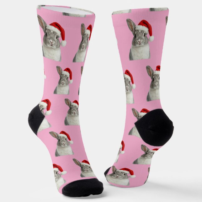 Calcetines Personalized Custom Bunny Christmas  (Angular)