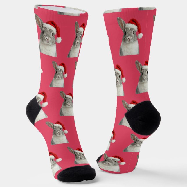 Calcetines Personalized Custom Bunny Christmas  (Angular)