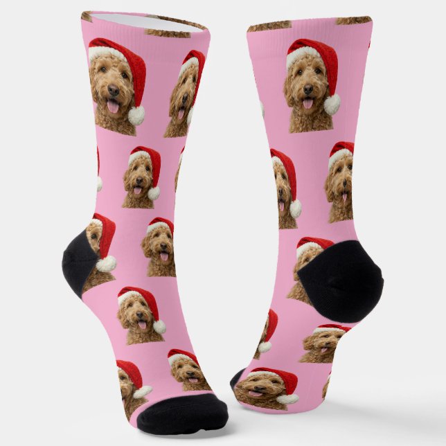 Calcetines Personalized Custom Cute Doodle Christmas Socks (Angular)