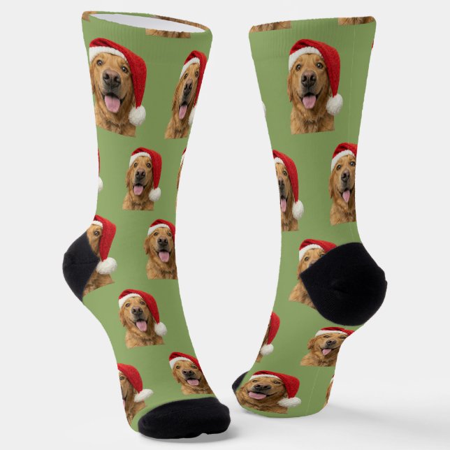 Calcetines Personalized Custom Golden Retriever Christmas  (Angular)