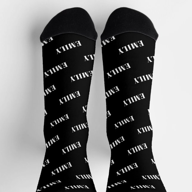 Calcetines Personalized Name Monogram Pattern (Arriba)