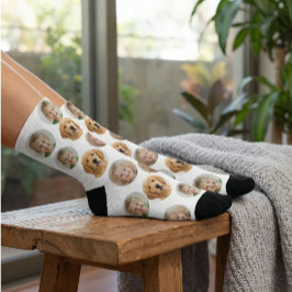 Calcetines Personalized Three-Photo Face Socks | Custom Gift