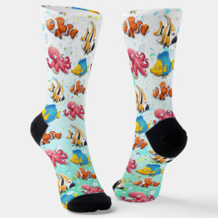 Calcetines Pescado tropical colorido