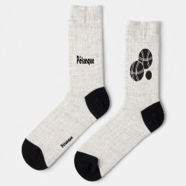 Calcetines Petanca, Bolas, Boules y Cochonnet Silueta