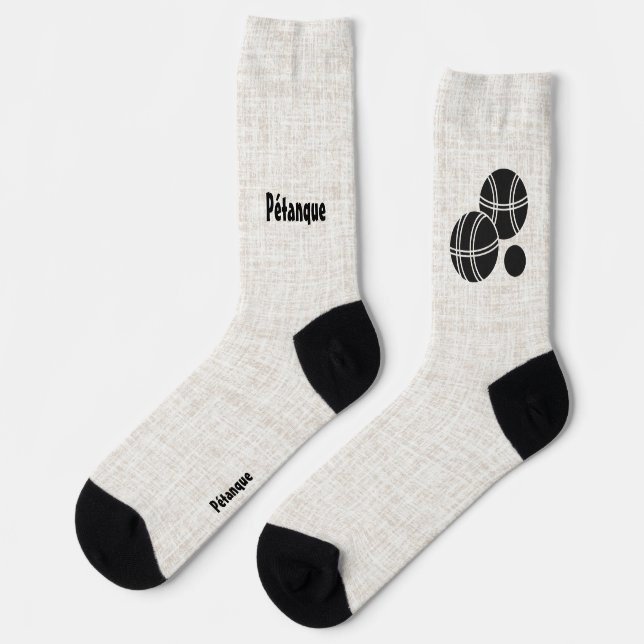 Calcetines Petanca, Bolas, Boules y Cochonnet Silueta (Izquierda)